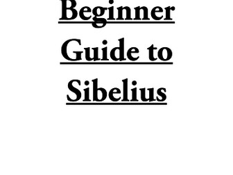 Beginners Guide to Sibelius