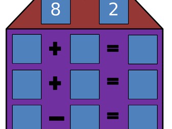 Editable Fact Houses for Number Bonds