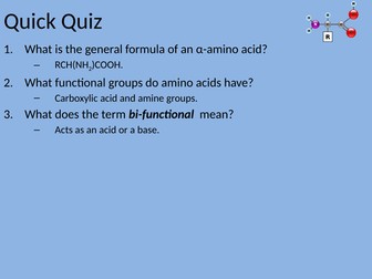 Amino Acids, Amides & Chirality Resources