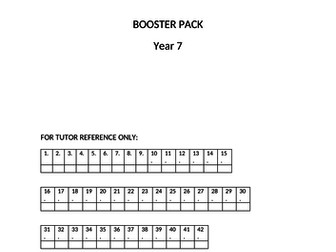 Year 7 Maths Booster Pack