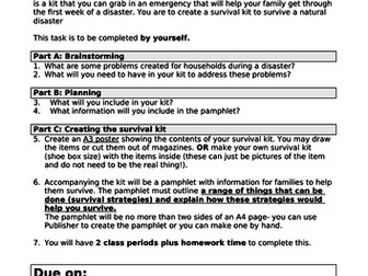 Inquiry Task - Create a survival kit