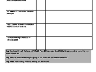Palm Oil Literacy Task