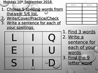 Letter Shuffle/Boggle Game for Morning work or Literacy Lesson starter Half term 1