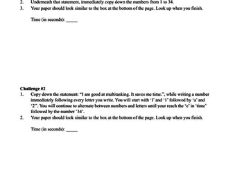 Multitasking Challenge - Box Plot Activity
