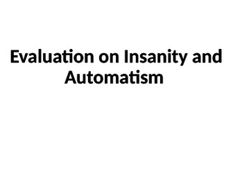 Automatism and Insanity