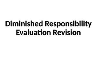 Diminished Responsibility