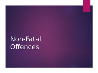Non-fatal offences against the person