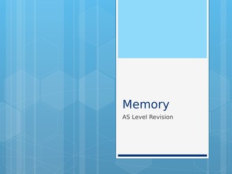 PSYCHOLOGY AQA MEMORY - DETAILED NOTES + EVALUATION