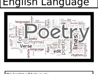 Eduqas Poetry Anthology Workbook for (very) low attaining students