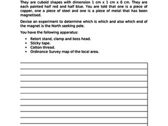 AQA Physics GCSE P15 (Electromagnetism) - Gifted and Talented Resource Worksheets