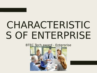 BTEC Tech Award in Enterprise