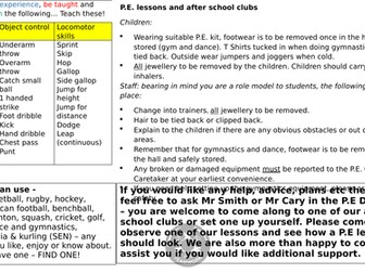 P.E Teaching resource for Primary Teachers