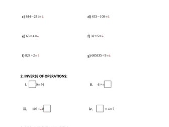 Year 4: Start of year Maths recap