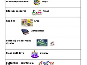 Classroom Resource Hunt activity sheet