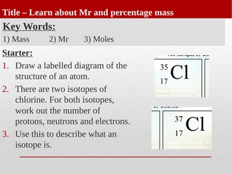 Calculating relative masses