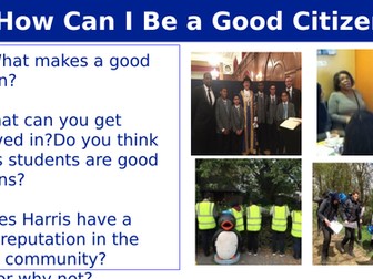 Active citizenship lesson, presentation and peer assessment