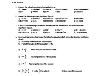 A-level Physics Maths Skills for students