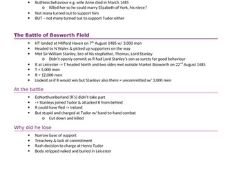 OCR A Level History ~ Wars of the Roses, Chapter 5 - Ed IV and Richard III 1471-1485