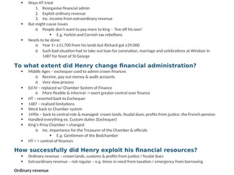 OCR A Level History - Wars of the Roses, chapter 6 - Henry VII's domestic policy