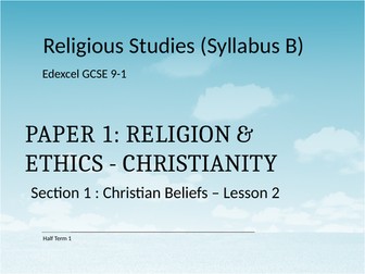 GCSE RS Edexcel Spec B Christianity - What is the Trinity Lesson 1 of 3