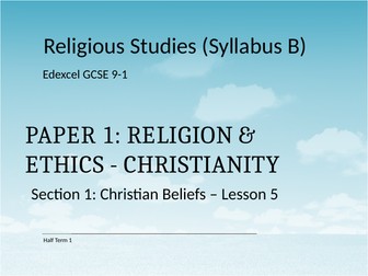 GCSE RS Edexcel Spec B: Christianity - Trinity Assessment