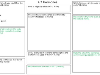 Hormones revision mat