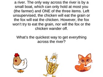 Farmer Chicken Fox Grain Game Riddles With 4 Letter Answers Riddle ...