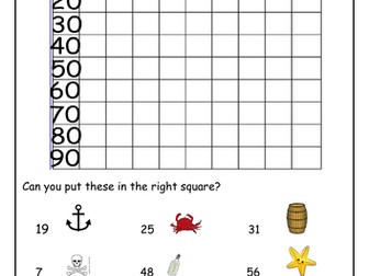 Count to 100 on a number grid.