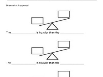 Comparing weights using balance scales