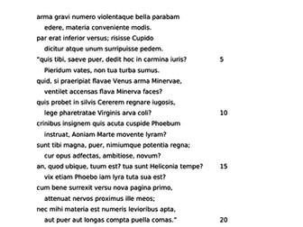Latin AS Set Texts: Propertius, Ovid, Tibullus