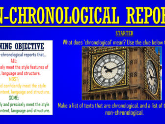 Non-Chronological Reports!