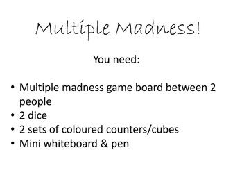 Multiple and Common Multiple Game
