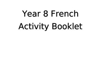 French cover work booklet