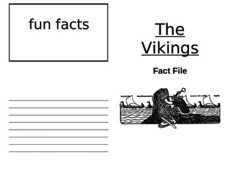 Blank Viking Fact File - Research and Writing Activity