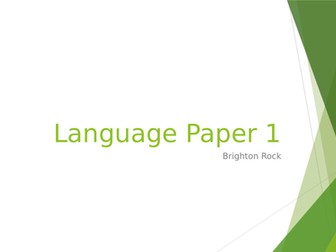 GCSE Lang Paper 1 "Brighton Rock" WTM