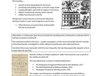 The Demon Drummer of Tedworth: Edexcel A-level Paper 33