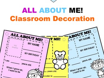 All About Me Classroom Decoration Teaching Resources