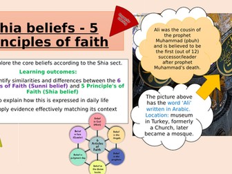 5 Principles of Faith Shia Tradition GCSE RS Islam Beliefs OCR