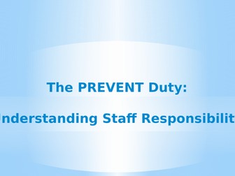 Prevent Duty Staff Training PPT