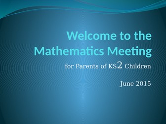 Maths presentation for parents on fractions and percentages
