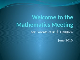 Maths meeting for KS1 parents on times tables and fractions