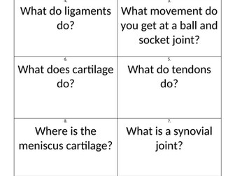 Physical Education - OCR GCSE (9-1) Exam Cue Cards