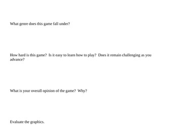 AQA GCSE Media Studies CSP Kim Kardashian Hollywood game basic review sheet