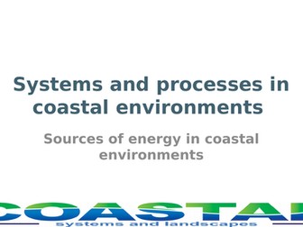 Sources of energy in coastal environment