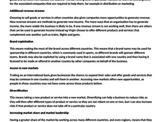 BTEC Nationals Unit 5: Reasons for Conducting Business Internationally