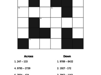 Subtraction - Crossword 2
