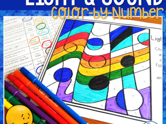 Light & Sound Colour-by-Number Activity