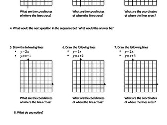 Simultaneous Equations - Introductory Exercises