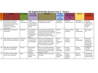 IB English B (new syllabus) 2 year outline