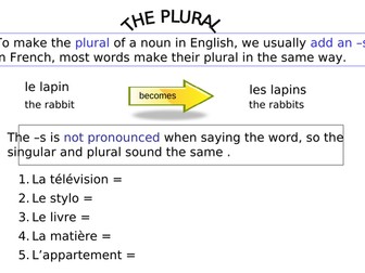 GRAMMAR RULE - PLURAL OF NOUNS
